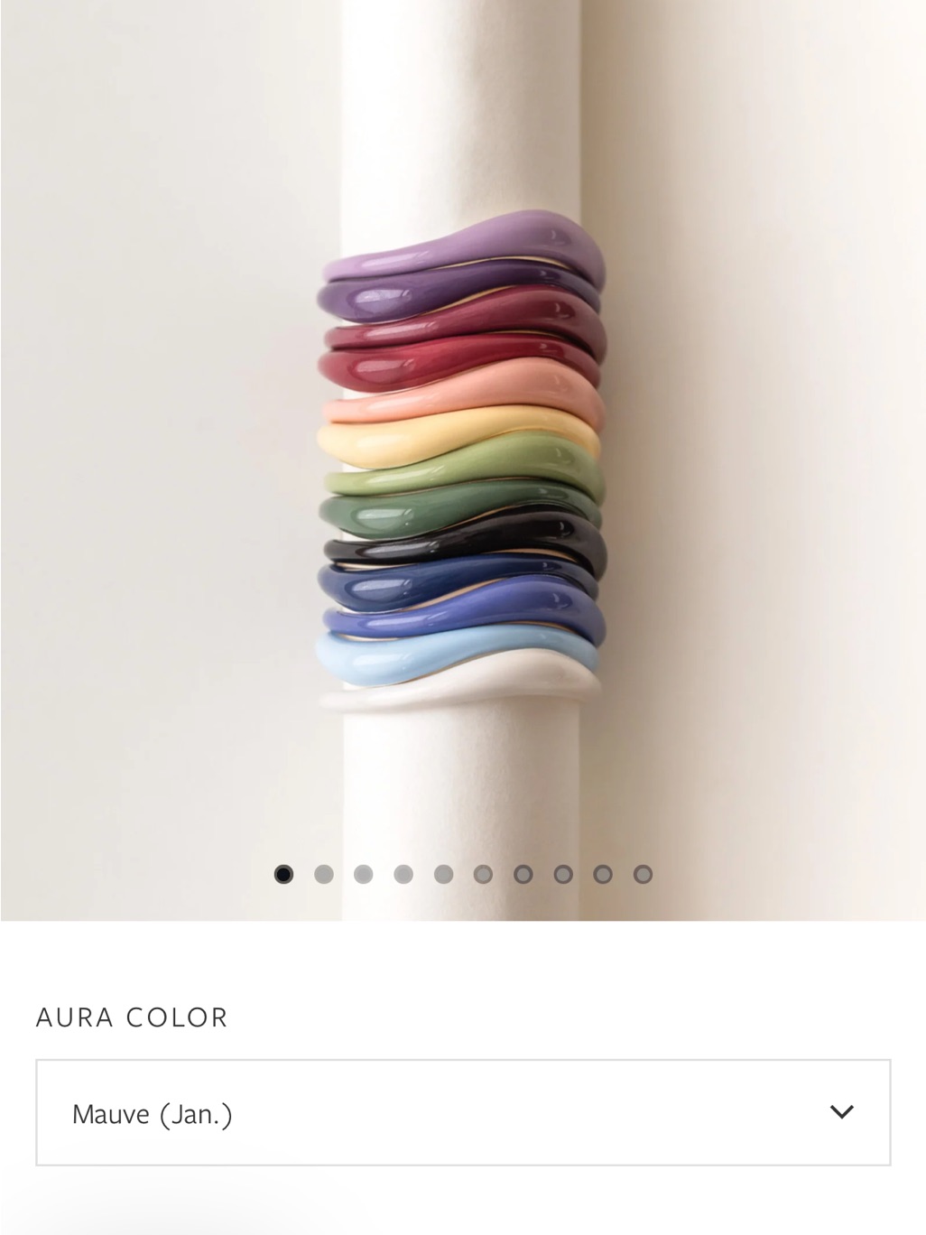 Gldn Aura Enamel Ring, Midnight (Sep) — image 2 of 4